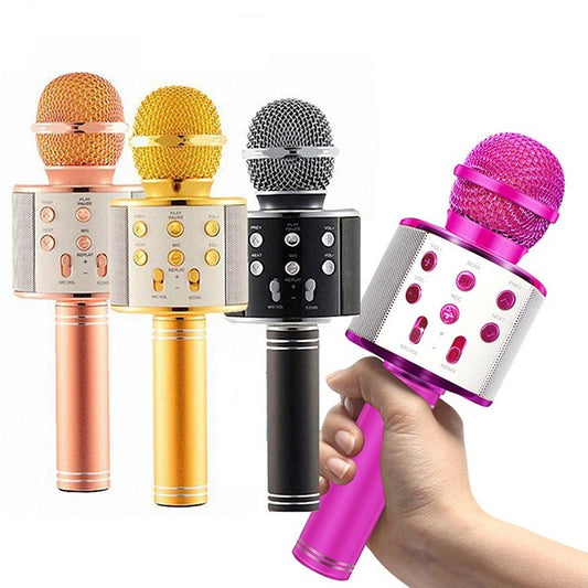 Microfone Karaoke Sem Fios WS-858 Preto